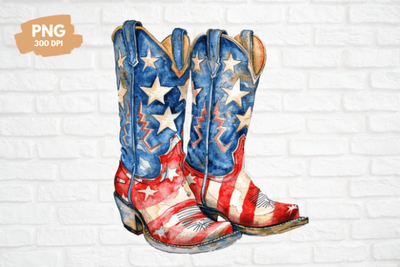 Celebrate in Style: Using the Patriotic 4th of July Cowboy Boot PNG