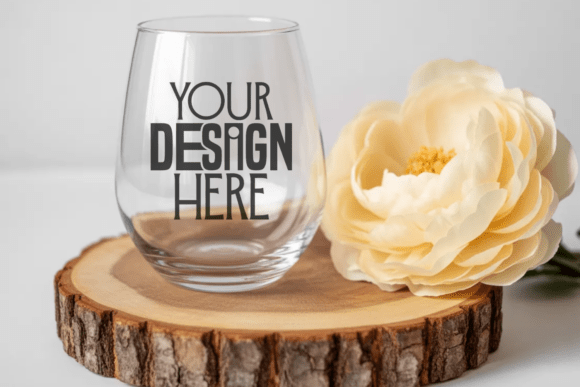 Elegant Wine Glass Mockup: Elevate Your Designs Instantly