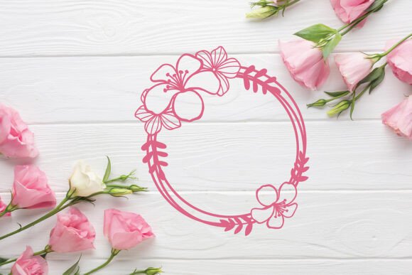 Elevate Your Craft Projects with a Floral Frame Wreath Monogram Svg