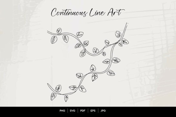 Floral Vine Line Art SVG: Modern Botanical Design
