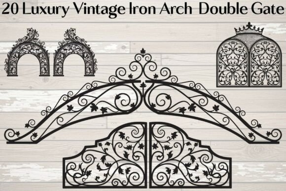 Luxury Vintage Iron Arch Double Gate: 20 Designs for Timeless Style