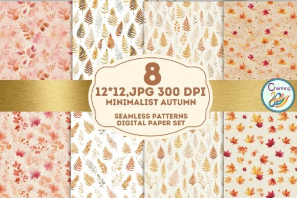 Minimalist Autumn Seamless Paper: 8 Essential Patterns