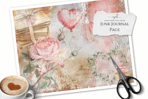 My Valentine’s Junk Journal Page 2: A Vintage Romance Design