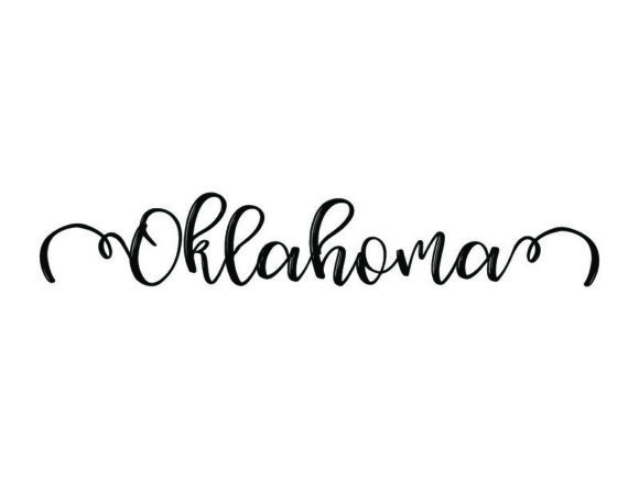 Oklahoma USA Calligraphic Lettering: Your Go-To Font for Bold, Authentic Design