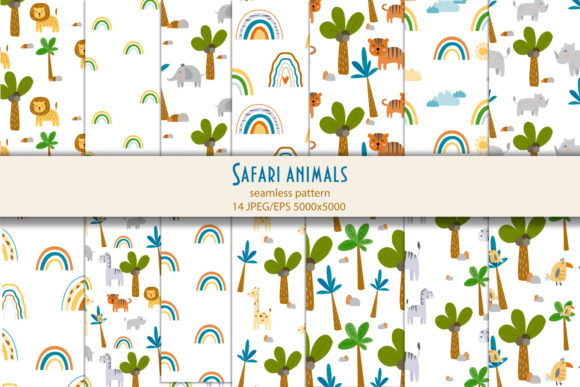 Safari Cute Animals Digital Paper Pack: A Designer's Joyful Asset