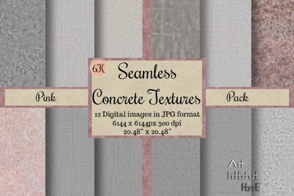 Seamless Pink Concrete Textures, 4K: A Modern Design Essential