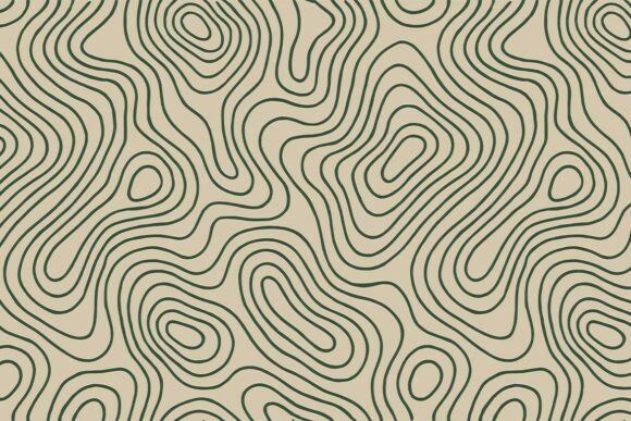 Seamless Vector Topographic Map Pattern: An Organic Design Asset