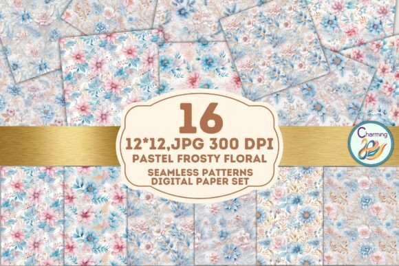 Soft Blooms & Cool Hues: Elevate Your Projects with Pastel Frosty Florals