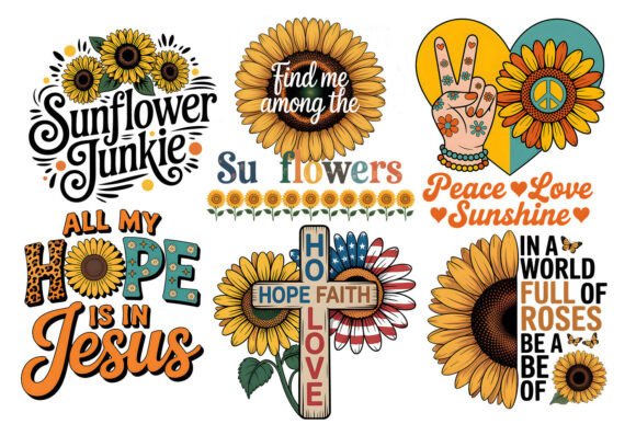 Sunflower Quotes Clipart: A Bundle for Every Creative Need