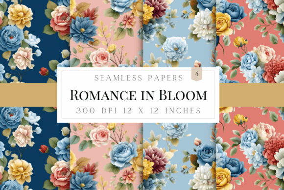 Timeless Elegance for Your Projects: Seamless Vintage Floral Backgrounds